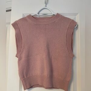 Wilfred Pink Ribbed Knit Sleeveless Vest
